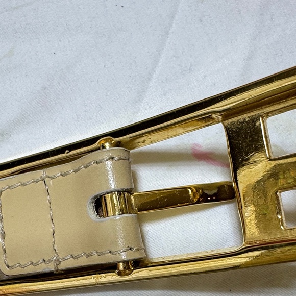 Bally Tan Leather Belt with Gold Buckle - Picture 7 of 15